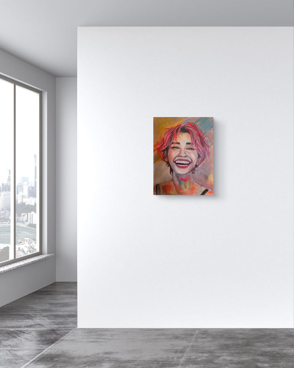 Sonrisa contagiosa 30X40 (Óleo)