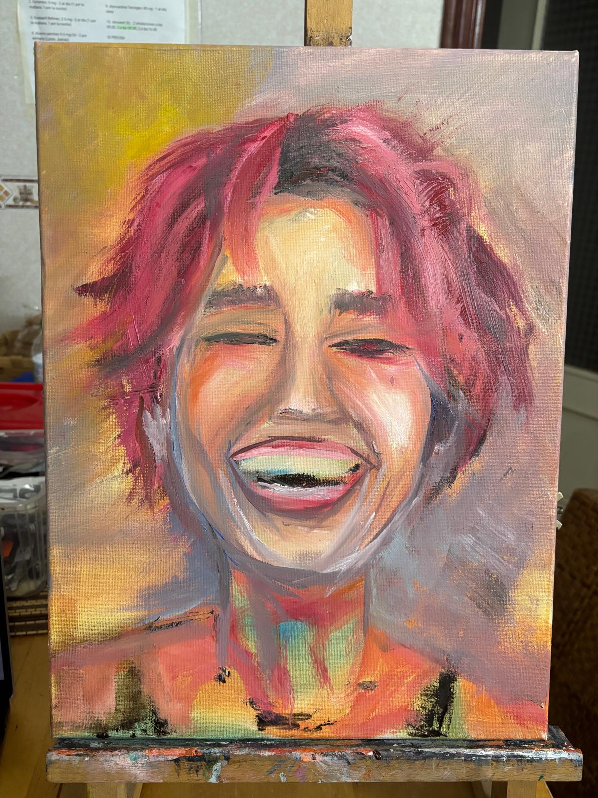 Sonrisa contagiosa 30X40 (Óleo)