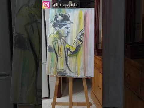 Charles Chaplin 60X90 (Óleo)
